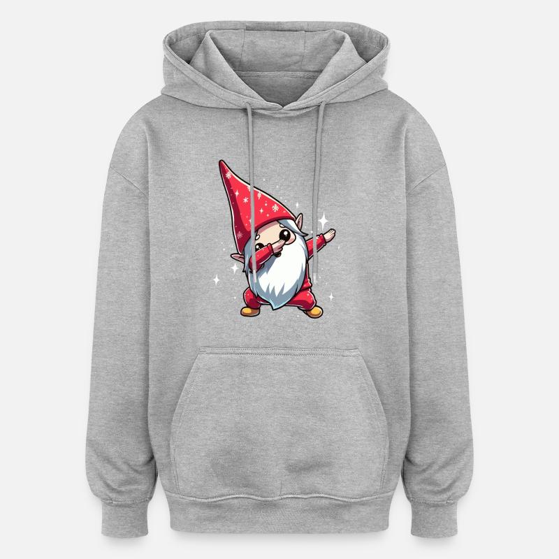 Dabbing Imp Kawaii Père Noël - Sweat à capuche oversize unisexe - gris chiné