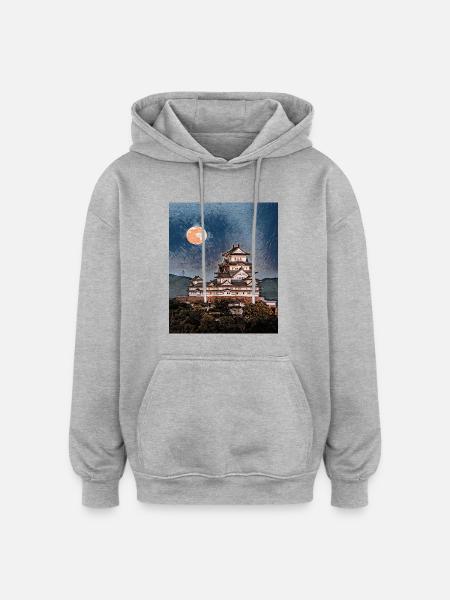 Himeji Castle, Japan - Oversized Unisex Hoodie - heather grey