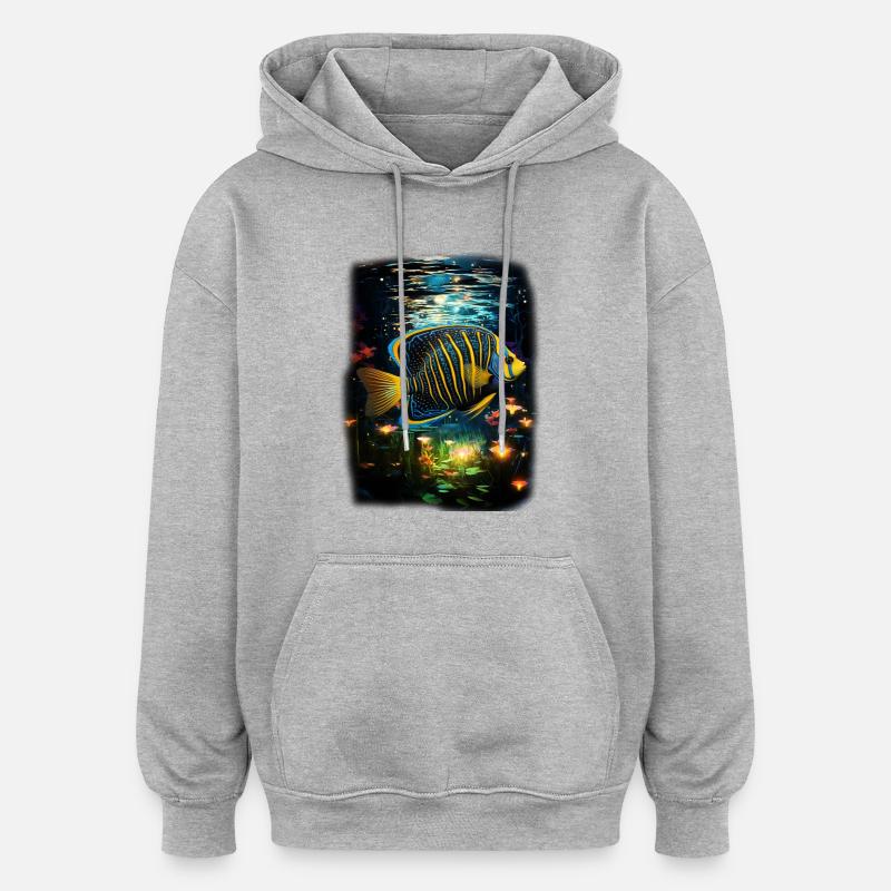 Angelfish - Oversized Unisex Hoodie - heather grey
