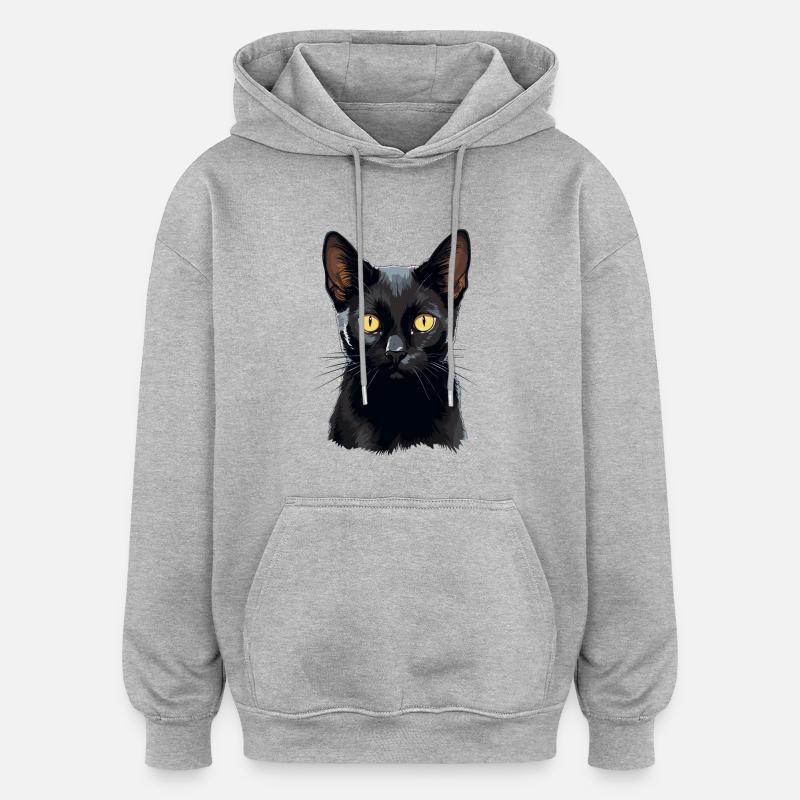 Chat de Bombay Bombay Katze - Sweat à capuche oversize unisexe - gris chiné