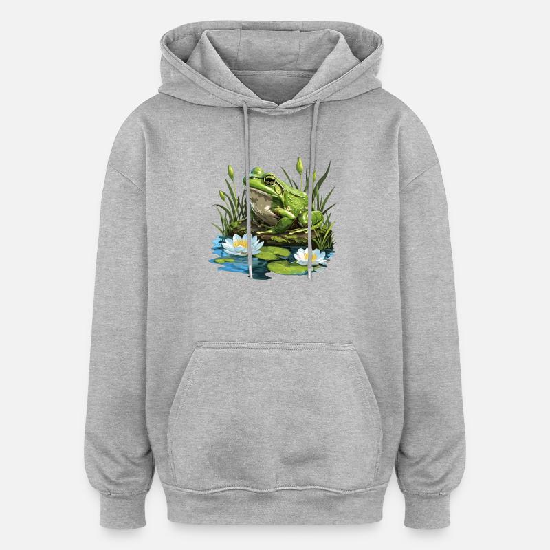 Ochsenfrösche Ochsenfrosch - Oversized Unisex Hoodie - Grau meliert