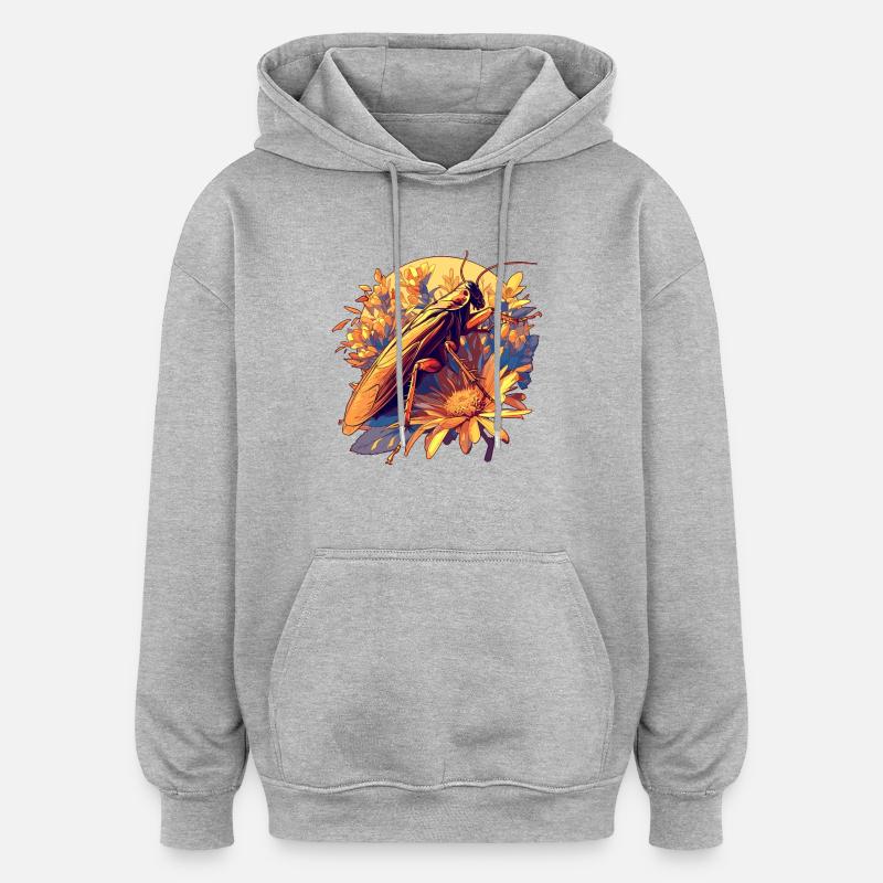 cafards cafards cafards cafard - Sweat à capuche oversize unisexe - gris chiné