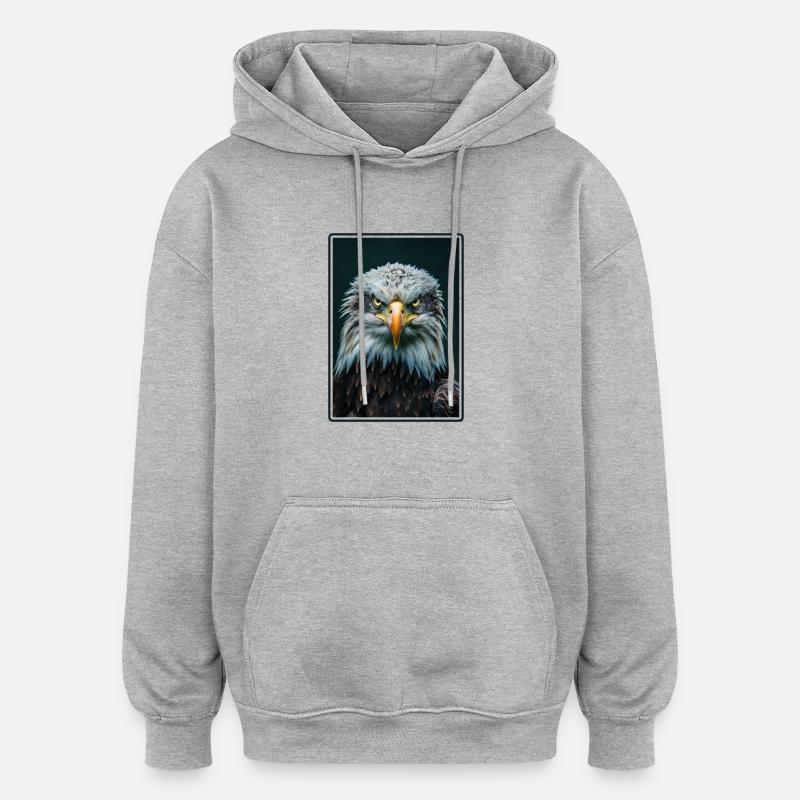 Bald Eagle Weißkopfseeadler - Oversized Unisex Hoodie - heather grey