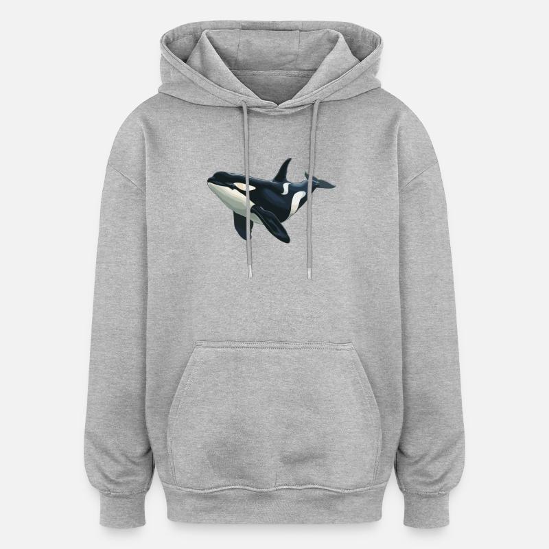 Orcas Orca - Oversized Unisex Hoodie - heather grey