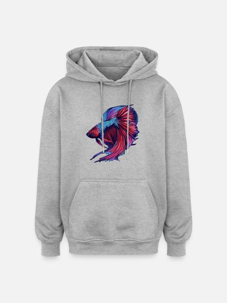Bettas Betta Fish Betta - Oversized Unisex Hoodie - heather grey