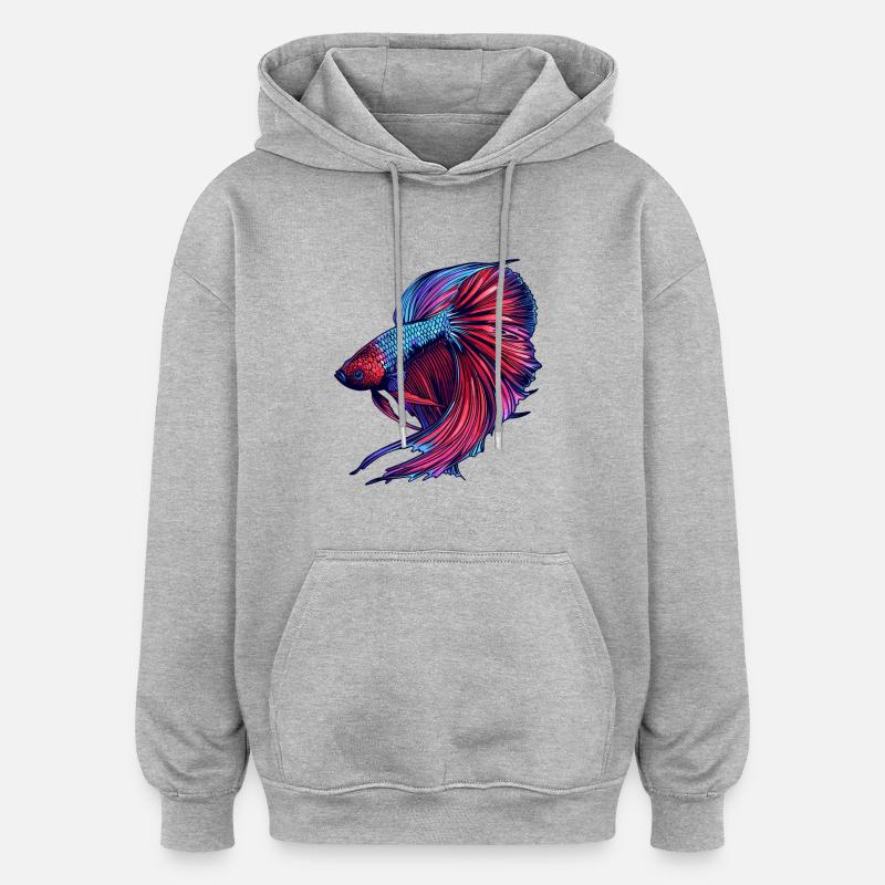 Bettas Betta Fish Betta - Oversized Unisex Hoodie - heather grey