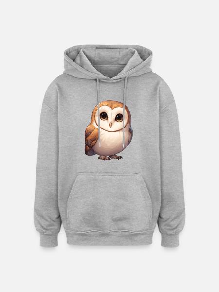 Barn Owl Schleiereulen Schleiereule - Oversized Unisex Hoodie - heather grey