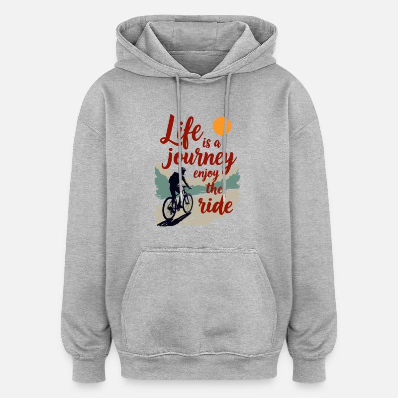 TREND QUOTE JOURNEY - Oversized Unisex Hoodie - heather grey