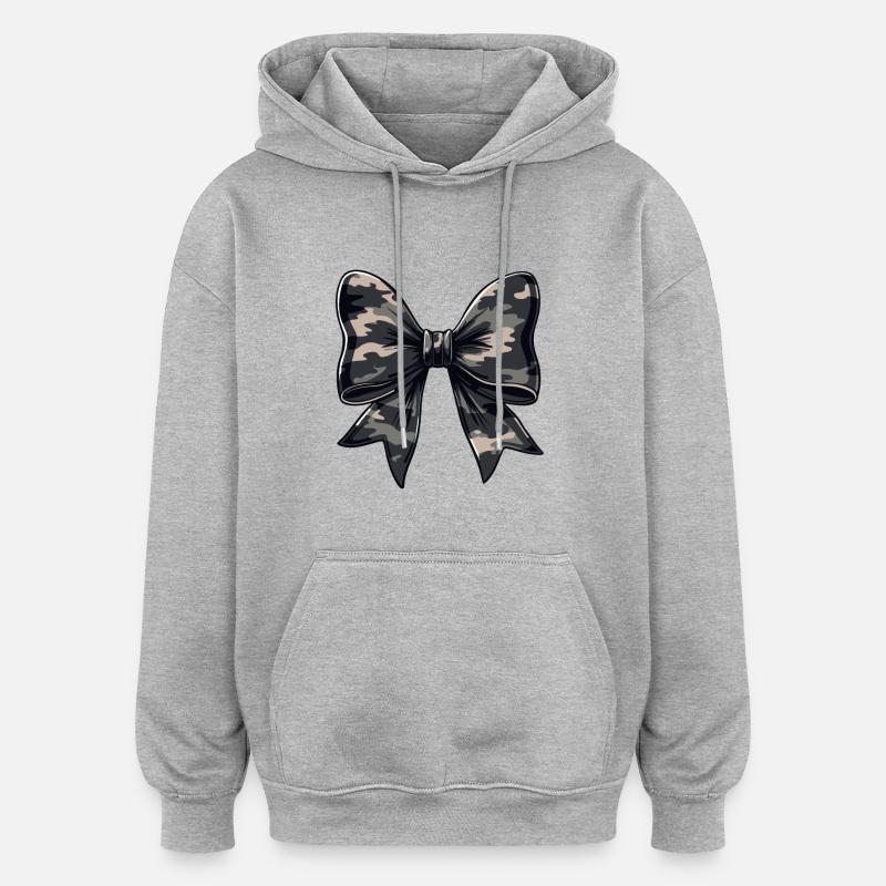 ARC MILITAIRE - Sweat à capuche oversize unisexe - gris chiné