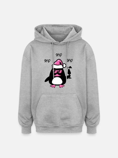 Beach Duck Christmas - Oversized Unisex Hoodie - heather grey