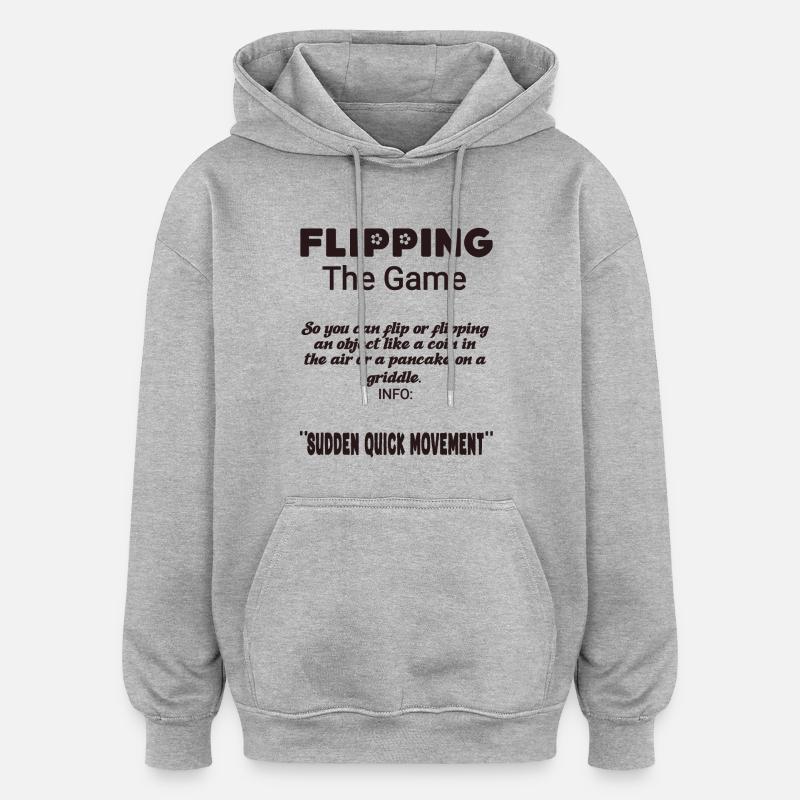 Inverser l’argot du jeu - Sweat à capuche oversize unisexe - gris chiné