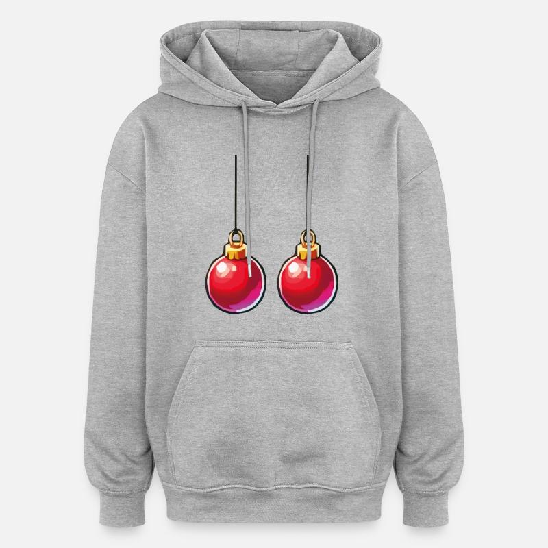 Bagatelle - Sweat à capuche oversize unisexe - gris chiné