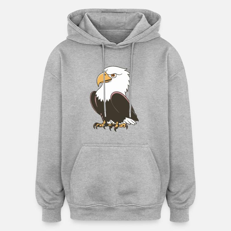 VOL MAJESTUEUX - Sweat à capuche oversize unisexe - gris chiné