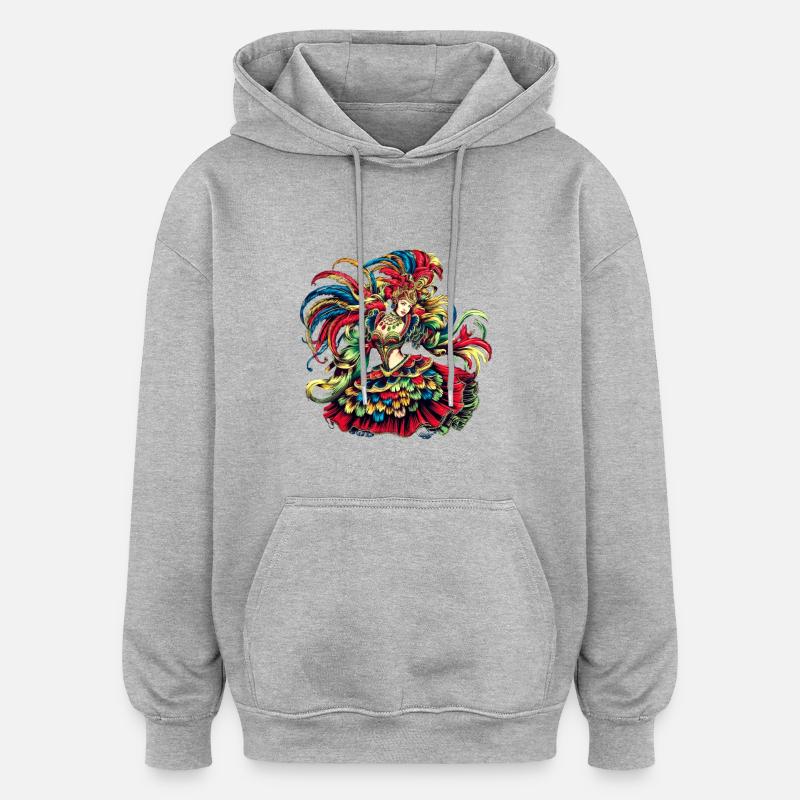 Costume de carnaval - Sweat à capuche oversize unisexe - gris chiné