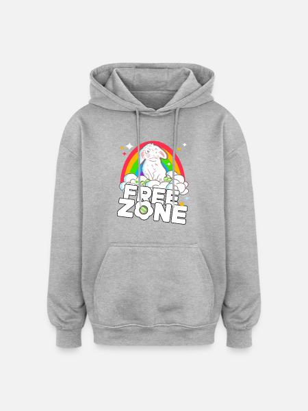 Free Zone Easter - Oversized Unisex Hoodie - heather grey