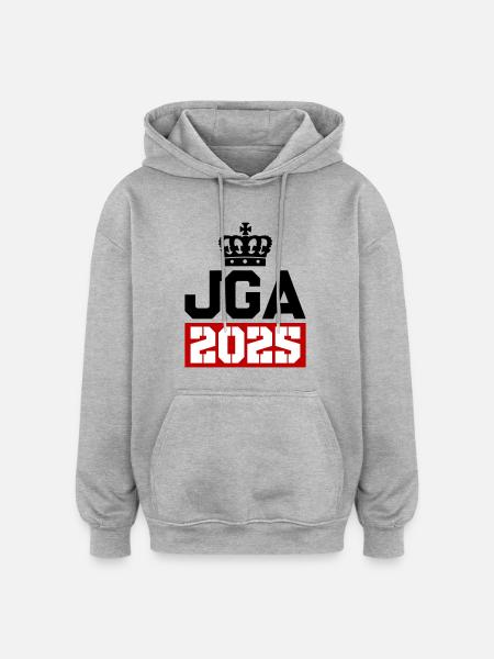 Jga 2025 Junggesellenabschied - Oversized Unisex Hoodie - Grau meliert
