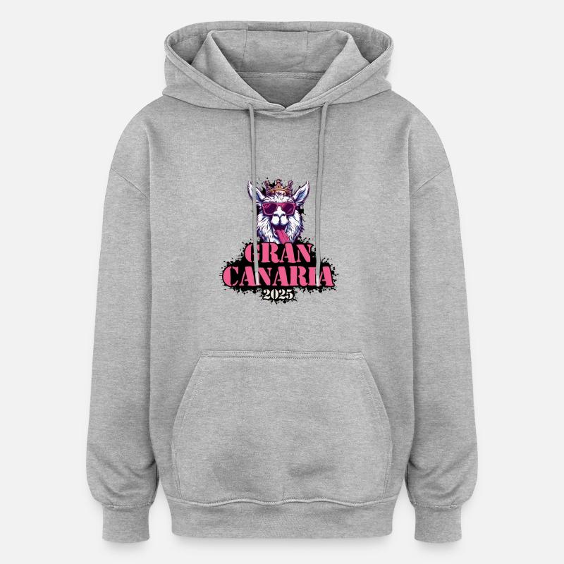 Gran Canaria 2025 Alpaga - Sweat à capuche oversize unisexe - gris chiné