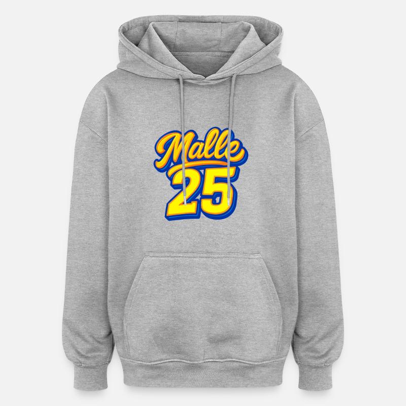 Malle 2025 Majorque - Sweat à capuche oversize unisexe - gris chiné
