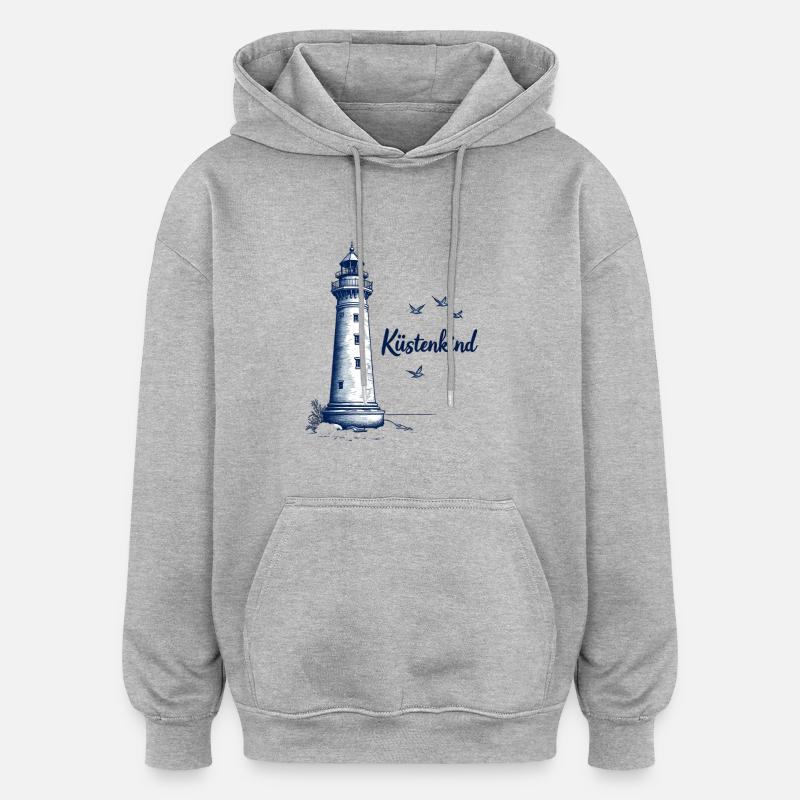 Enfant côtier - Sweat à capuche oversize unisexe - gris chiné