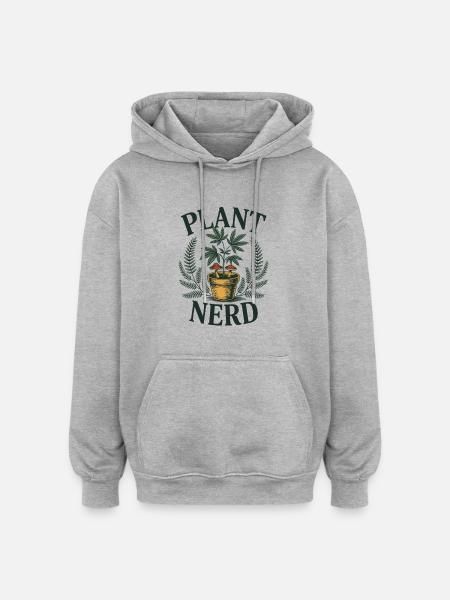 Plant Nerd – Cannabis Edition - Oversized Unisex Hoodie - heather grey