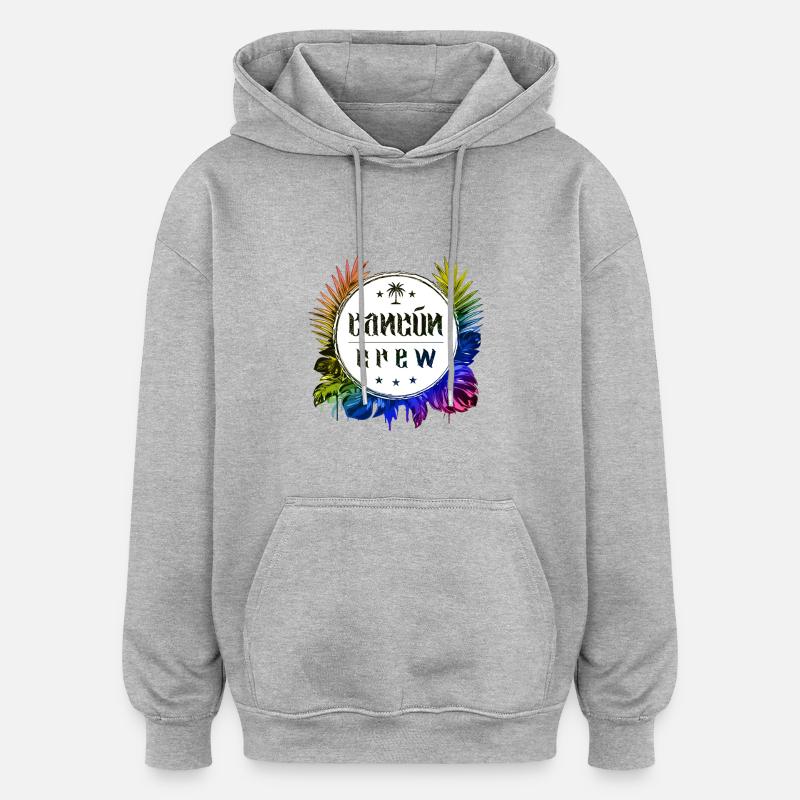 Cancun Crew Bunt - Oversized Unisex Hoodie - Grau meliert