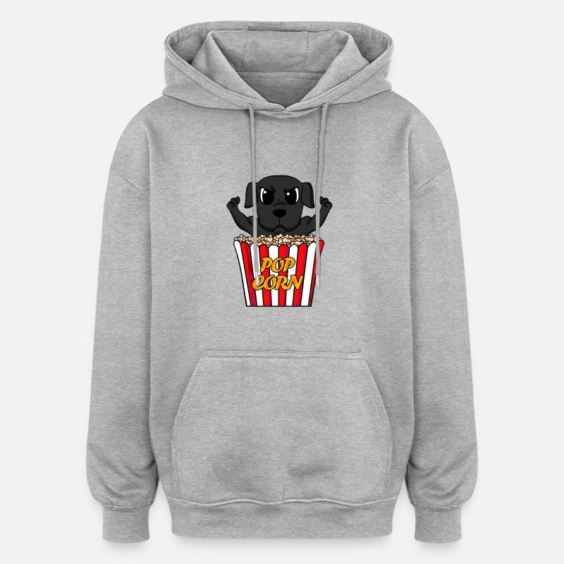 Labrador - Sweat à capuche oversize unisexe - gris chiné