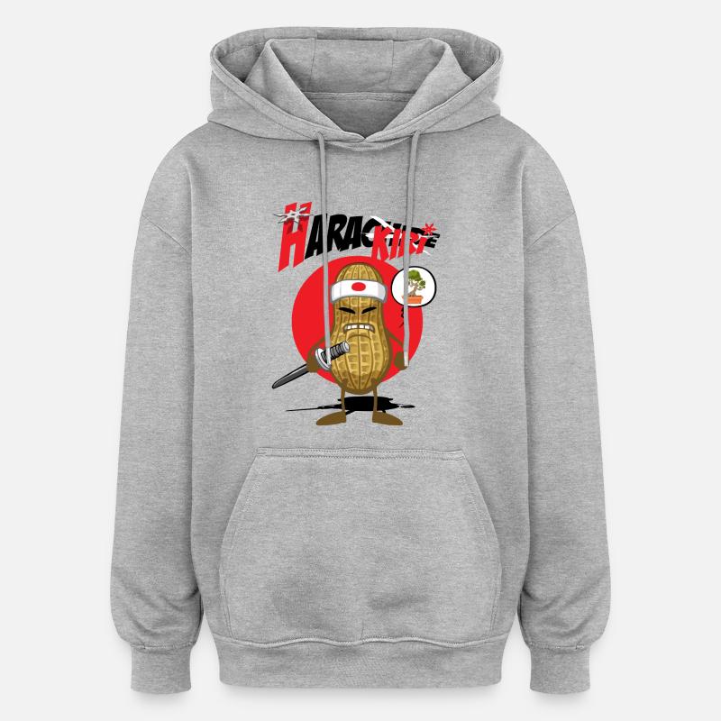 Arachide kiri - Sweat à capuche oversize unisexe - gris chiné