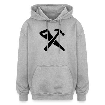 Werkzeug - Oversized Unisex Hoodie - Grau meliert - Vorne - Noah (186cm)