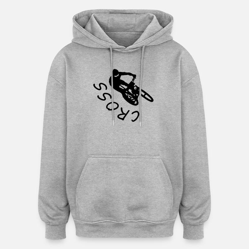 bicycle - Sweat à capuche oversize unisexe - gris chiné