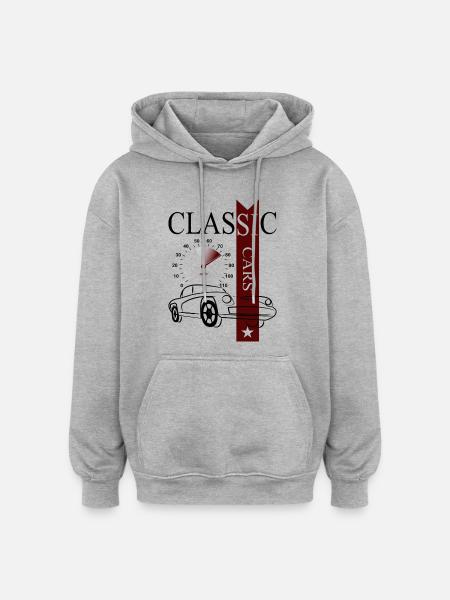 Automobile Classic Cars - Oversized Unisex Hoodie - heather grey