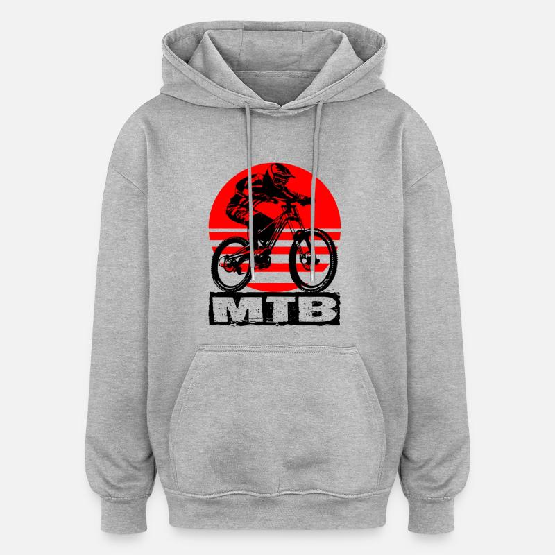MTB - Sweat à capuche oversize unisexe - gris chiné