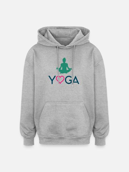 Yoga - Oversized Unisex Hoodie - heather grey