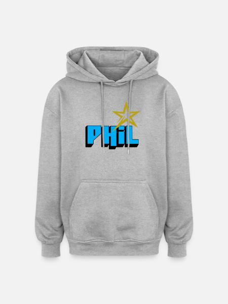 Phil - Oversized Unisex Hoodie - heather grey