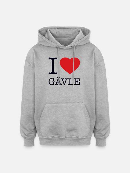J’ADORE GÄVLE - Sweat à capuche oversize unisexe - gris chiné