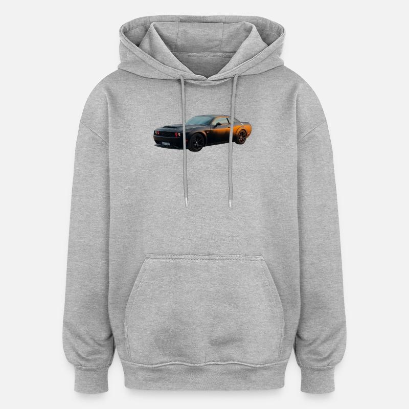 Voiture américaine - Sweat à capuche oversize unisexe - gris chiné