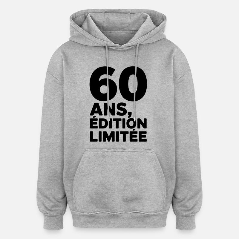 60 Ans Edition Limitee - Sweat à capuche oversize unisexe - gris chiné