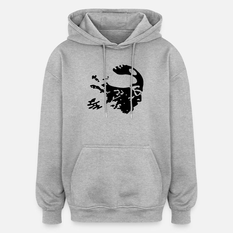 Nageur - Sweat à capuche oversize unisexe - gris chiné