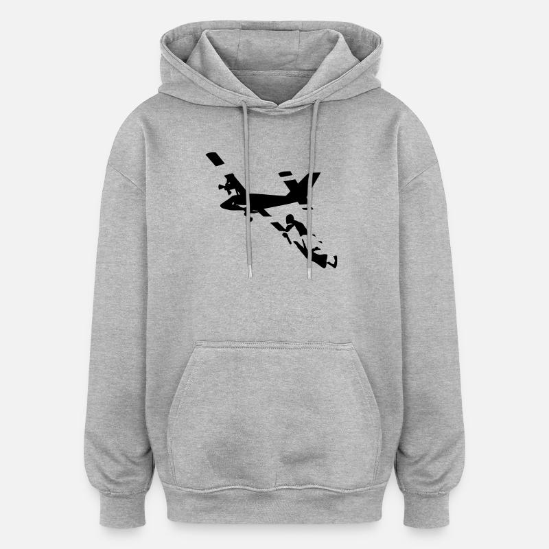 Combinaison ailée - Sweat à capuche oversize unisexe - gris chiné