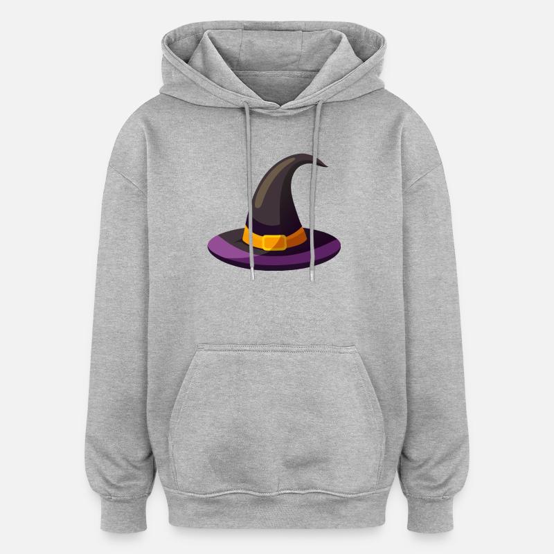 Chapeau de sorcière - Sweat à capuche oversize unisexe - gris chiné