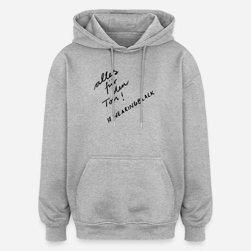 Tout pour le son - Sweat à capuche oversize unisexe - gris chiné