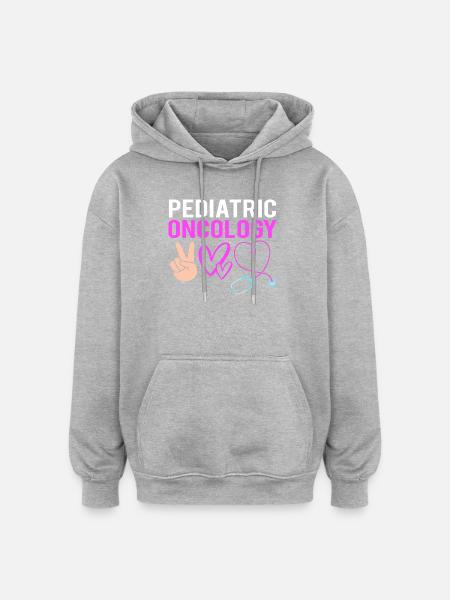 Kinderkrebs Krebs-Überlebender Krebs stinkt - Oversized Unisex Hoodie - Grau meliert