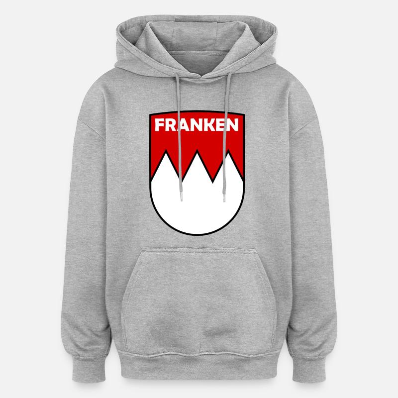 Franken Crest Logo - Sweat à capuche oversize unisexe - gris chiné