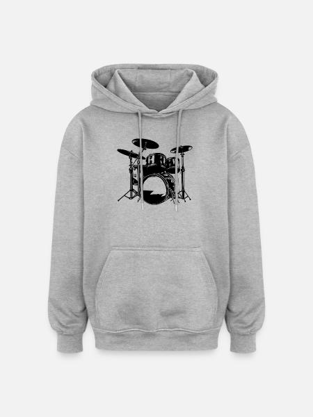 percussion - Oversized Unisex Hoodie - heather grey