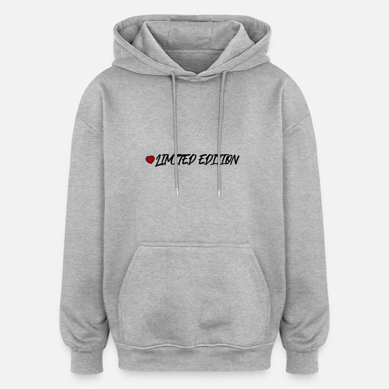 Cœur en édition limitée - Sweat à capuche oversize unisexe - gris chiné