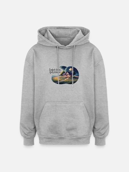 Live simply, dream big - Oversized Unisex Hoodie - heather grey
