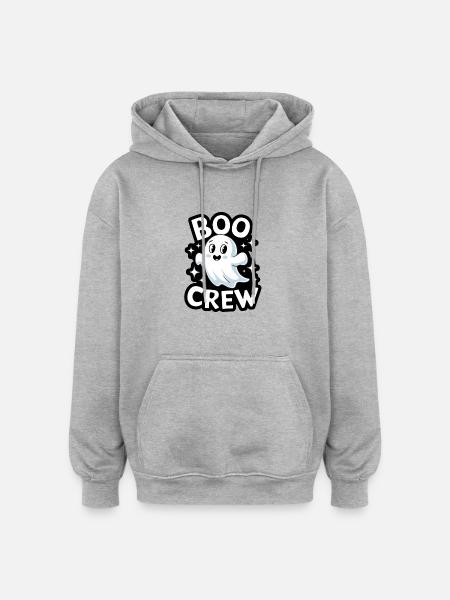 Sweet Ghost – Boo Crew - Oversized Unisex Hoodie - heather grey