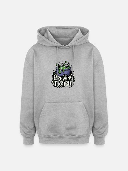 Hexenkessel – Brewing Trouble - Oversized Unisex Hoodie - heather grey