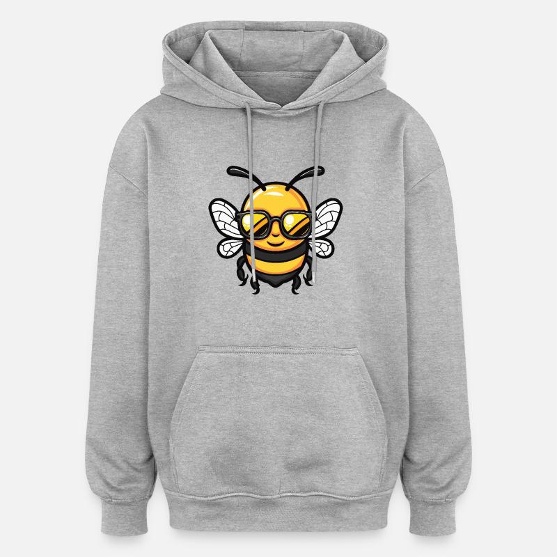Bee Cool Comic - Oversized Unisex Hoodie - heather grey