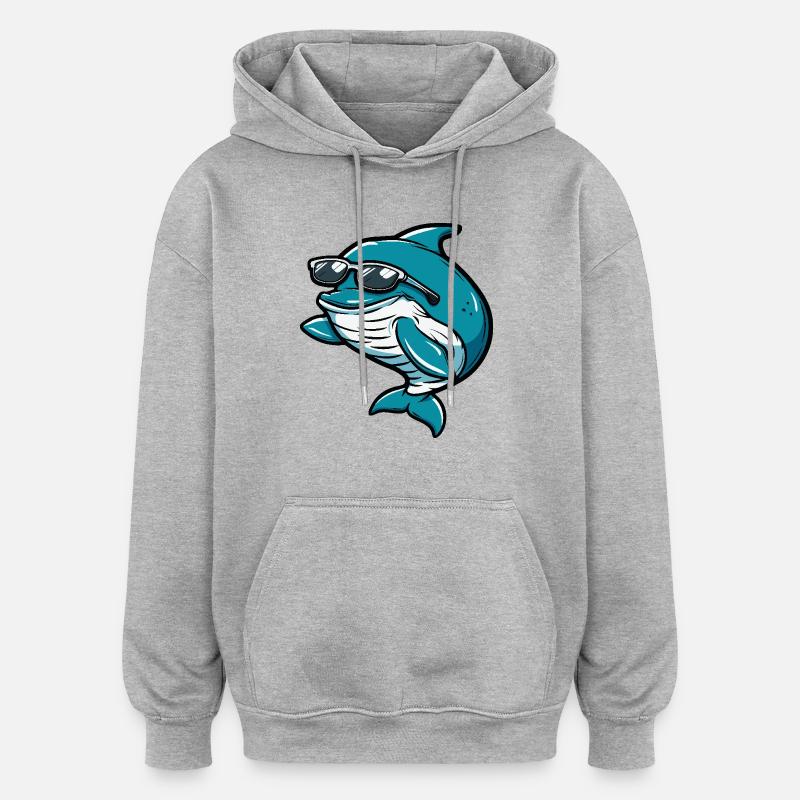 Wal Cool Comic - Oversized Unisex Hoodie - Grau meliert