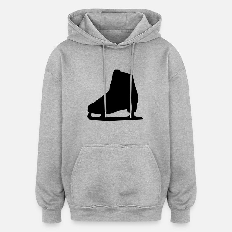 Patinage - Sweat à capuche oversize unisexe - gris chiné